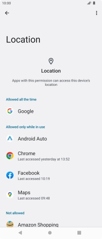 Press the required app. Press the required app.