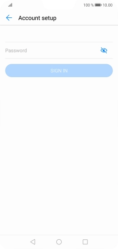 Press Password and key in the password for your email account.