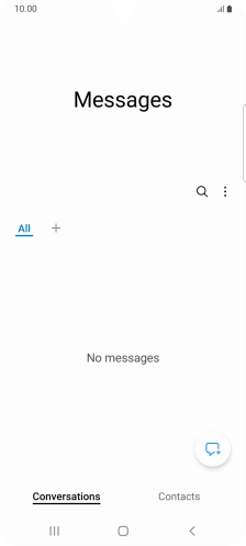 Press the new message icon. Press the new message icon.