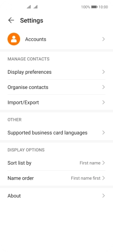 Press Import/Export. Press Import/Export.