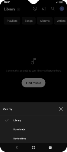 Press Device files and go to the required audio file. Press Device files and go to the required audio file.