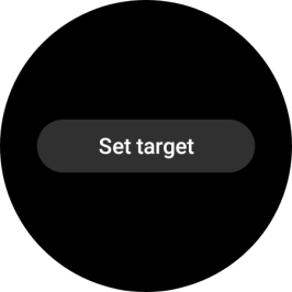 Press Set target. Press Set target.