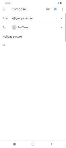Press the attachment icon. Press the attachment icon.
