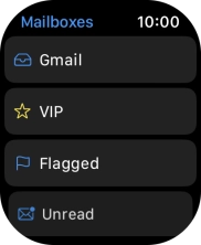 Press the required email account. Press the required email account.