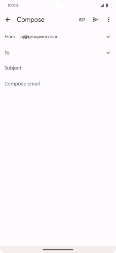 Press To and key in the first letters of the recipient's name. Press To and key in the first letters of the recipient's name.