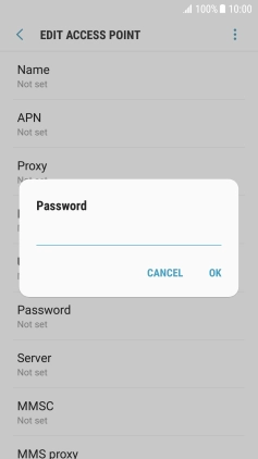 Key in secure and press OK. Key in secure and press OK.
