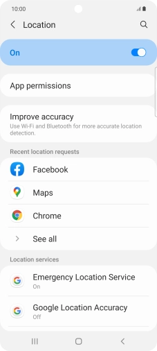 Press App permissions. Press App permissions.
