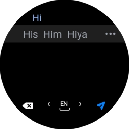 Press the send icon. Press the send icon.