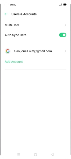 Press Add Account. Press Add Account.