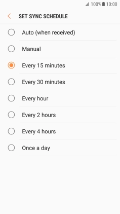 Press the required setting. Press the required setting.