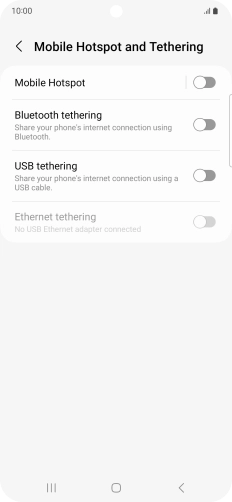 Press Mobile Hotspot. Press Mobile Hotspot.