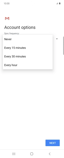 Press the required setting. Press the required setting.