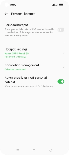 Press Hotspot settings. Press Hotspot settings.