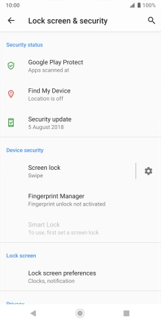 Press Fingerprint Manager. Press Fingerprint Manager.