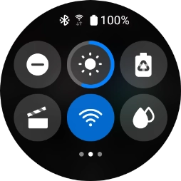 Slide your finger upwards starting from the bottom of the screen to close the status panel. Slide your finger upwards starting from the bottom of the screen to close the status panel.