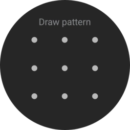 Slide your finger across the screen to connect at least four points and follow the instructions on the screen to create a pattern as lock code. Slide your finger across the screen to connect at least four points and follow the instructions on the screen to create a pattern as lock code.