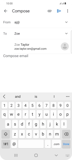 Press the required contact. Press the required contact.