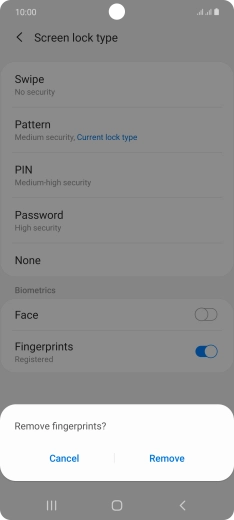Press Remove. Press Remove.