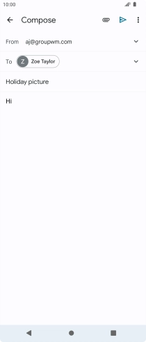 Press the attachment icon. Press the attachment icon.