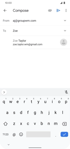 Press the required contact. Press the required contact.
