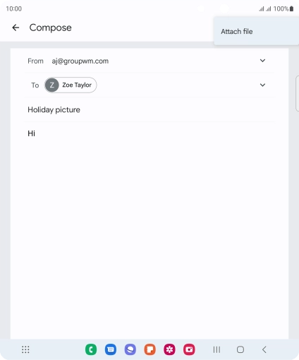 Press Attach file and go to the required folder. Press Attach file and go to the required folder.