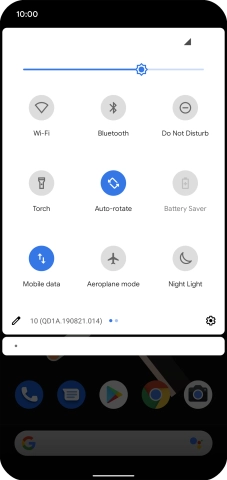 Press the settings icon. Press the settings icon.