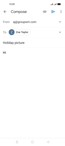 Press the attachment icon. Press the attachment icon.