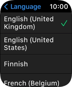 Press the required language. Press the required language.