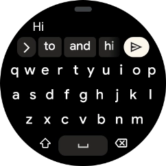 Press the send icon. Press the send icon.