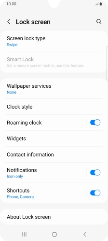 Press Screen lock type. Press Screen lock type.