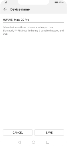 Key in the required Wi-Fi hotspot name and press SAVE. Key in the required Wi-Fi hotspot name and press SAVE.