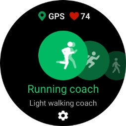Slide your finger right or left to select the required activity. Slide your finger right or left to select the required activity.