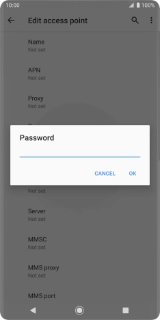 Key in secure and press OK. Key in secure and press OK.