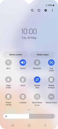 Press the settings icon. Press the settings icon.
