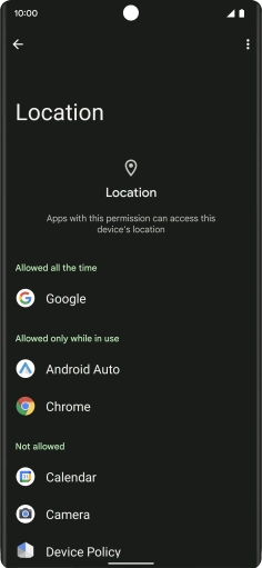 Press the required app. Press the required app.