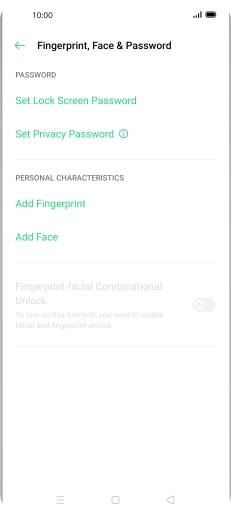 Press Add Fingerprint. Press Add Fingerprint.