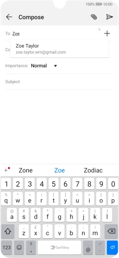 Press the required contact. Press the required contact.