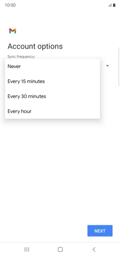 Press the required setting. Press the required setting.