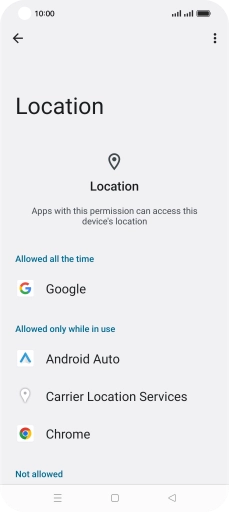 Press the required app. Press the required app.