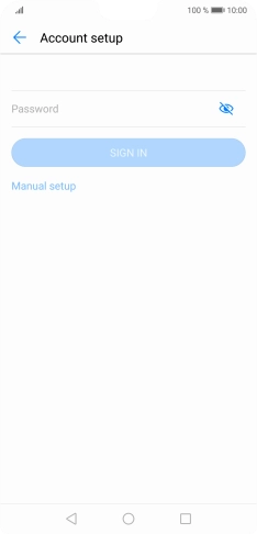 Press Password and key in the password for your email account.