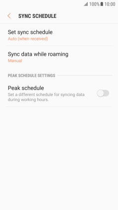 Press Set sync schedule.