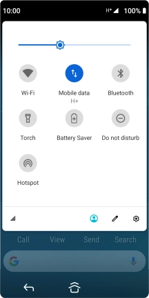 Press the settings icon. Press the settings icon.
