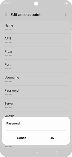 Key in secure and press OK. Key in secure and press OK.