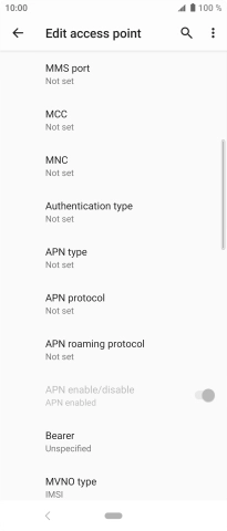 Press MMS port. Press MMS port.