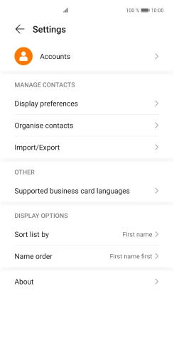 Press Import/Export. Press Import/Export.