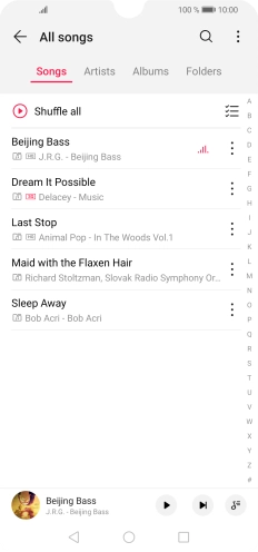 Press the required category and go to the required audio file. Press the required category and go to the required audio file.