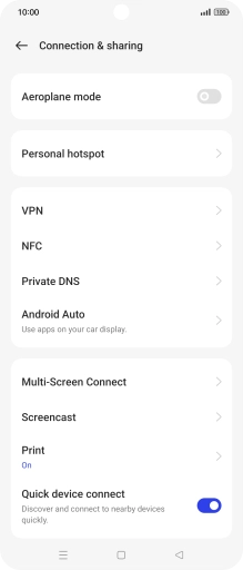Press Personal hotspot. Press Personal hotspot.