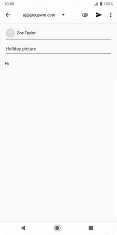 Press the attachment icon. Press the attachment icon.