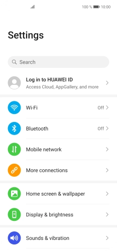 Press Mobile network. Press Mobile network.