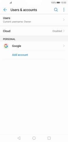 Press Add account. Press Add account.